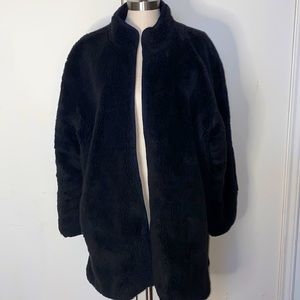 JCREW Black Teddy Coat